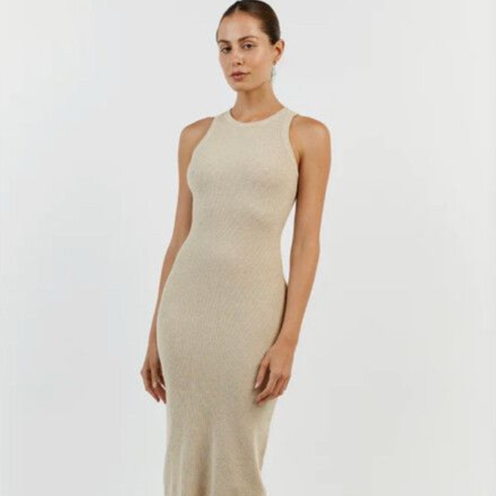 DISSH JENNA OAT MARLE KNIT DRESS